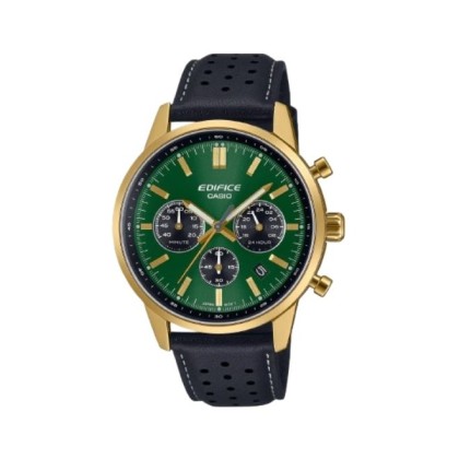 Casio Edifice EFR-575CL-3A Chronograpgh Leather Strap Band Men Watch